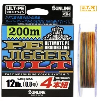 Шнур SUNLINE PE JIGGER ULT(4braid)200M 30LB/#1.7 купить