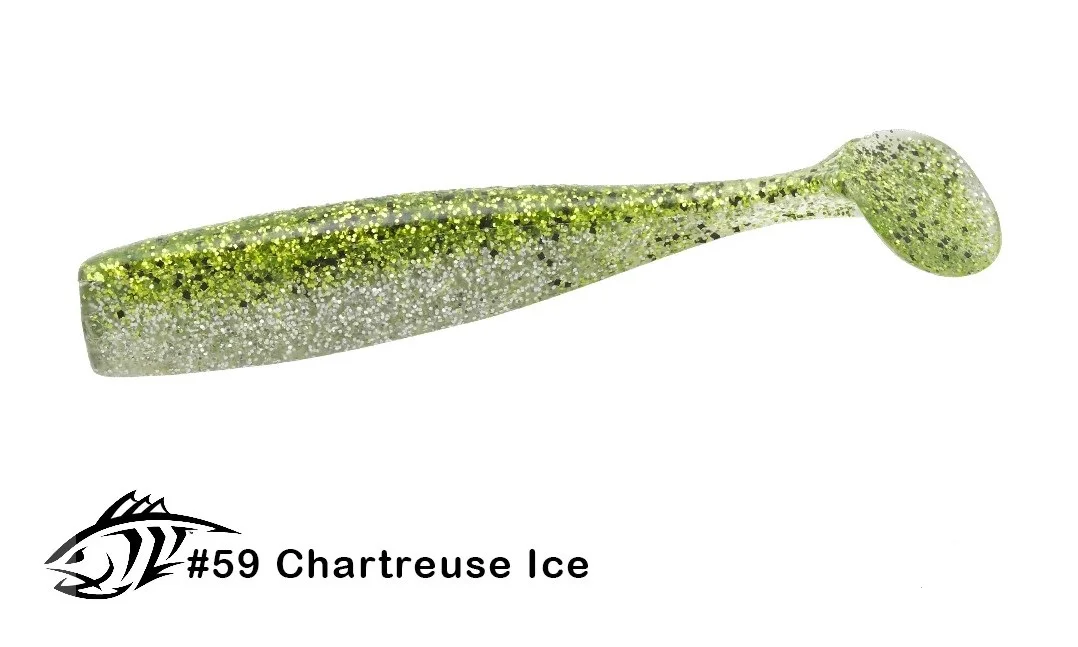 Силиконовая приманка Lunker City 4.5" Shaker - 059 Chartreuse Ice Виброхвост 4.5" SHAKER купить
