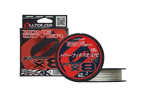 Шнур YGK X-Braid Olltlos PE WX8 Zone Cover 100m #3.0-50lb купить