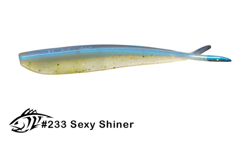 Силиконовая приманка, слаг Lunker City 7" Fin-S Fish - 233 Sexy Shiner Слаги Fin-S Fish 7" купить для ловли хищной рыбы щуки, судака, окуня Силиконовая приманка, слаг Lunker City 7" Fin-S Fish - 233 Sexy Shiner Слаги Fin-S Fish 7" купить