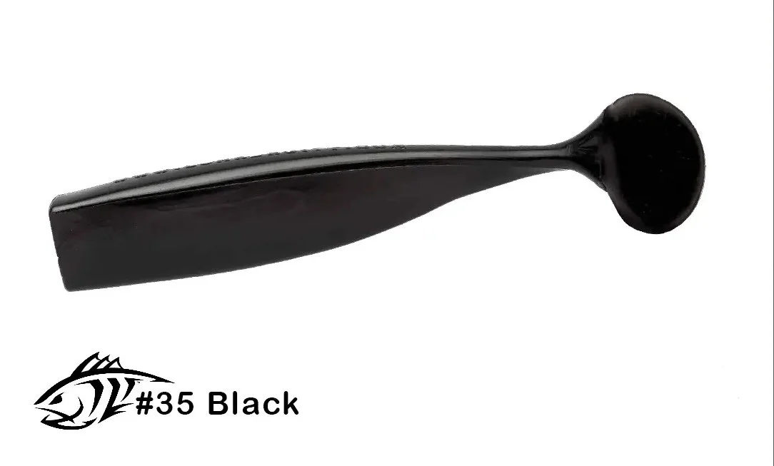 Силиконовая приманка Lunker City 6" Shaker - 035 Black Виброхвост 6" SHAKER купить
