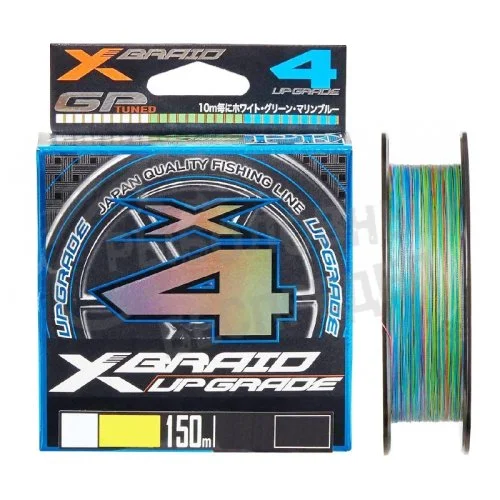 Шнур YGK X-Braid Upgrade X4 3 colour 150m #1.0-18lb купить