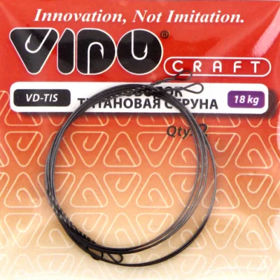 Поводок ТИТАНОВАЯ СТРУНА VD-TIS дл. 12,5 см, ф 0,3 мм, 7 кг, 2 шт купить