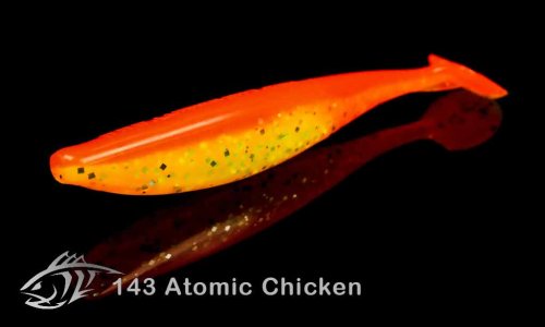Силиконовая приманка Lunker City 5" SwimFish - 143 Atomic Chicken Виброхвост 5" SWIMFISH купить