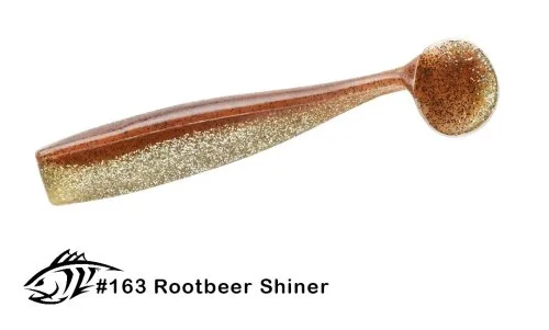 Силиконовая приманка Lunker City 6" Shaker - 163 Rootbeer Shiner Виброхвост 6" SHAKER купить