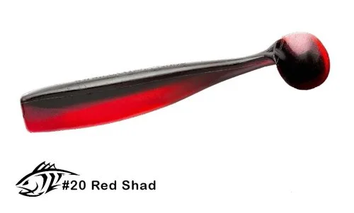 Силиконовая приманка Lunker City 4.5" Shaker - 020 Red Shad Виброхвост 4.5" SHAKER купить