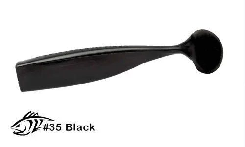 Силиконовая приманка Lunker City 6" Shaker - 035 Black Виброхвост 6" SHAKER купить