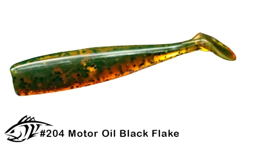 Силиконовая приманка Lunker City 4.5" Shaker - 204 Motor Oil Black Flake Виброхвост 4.5" SHAKER купить