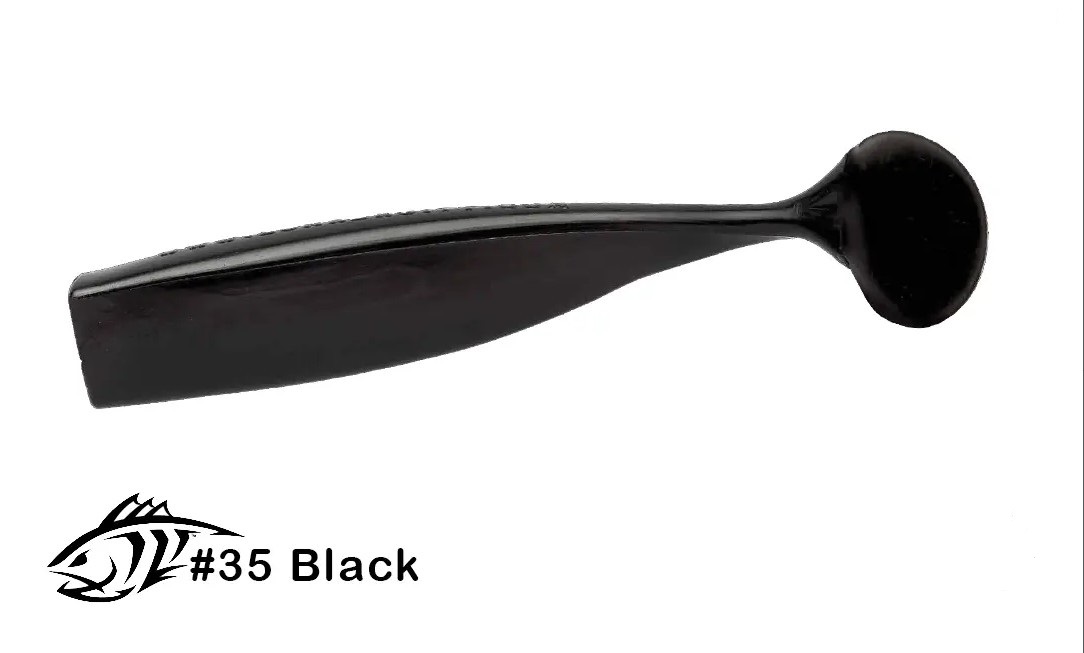 Силиконовая приманка Lunker City 6" Shaker - 035 Black Виброхвост 6" SHAKER купить