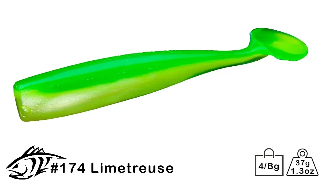 Силиконовая приманка Lunker City 6" Shaker - 174 Limetreuse Виброхвост 6" SHAKER купить для ловли хищной рыбы щуки, судака, окуня Силиконовая приманка Lunker City 6" Shaker - 174 Limetreuse Виброхвост 6" SHAKER купить
