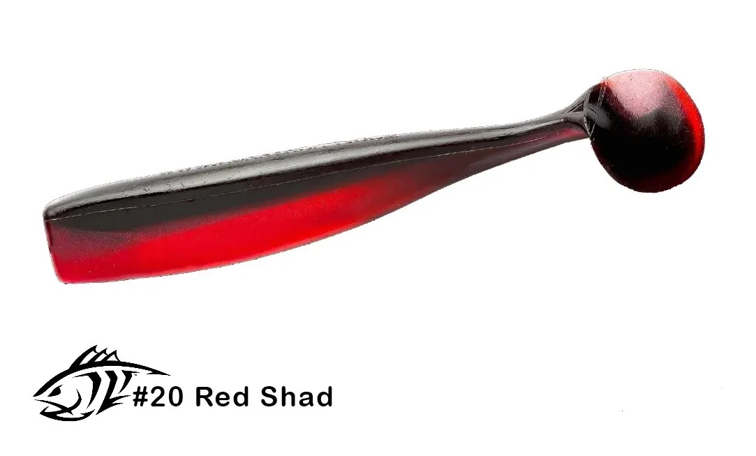 Силиконовая приманка Lunker City 4.5" Shaker - 020 Red Shad Виброхвост 4.5" SHAKER купить для ловли хищной рыбы щуки, судака, окуня Силиконовая приманка Lunker City 4.5" Shaker - 020 Red Shad Виброхвост 4.5" SHAKER купить