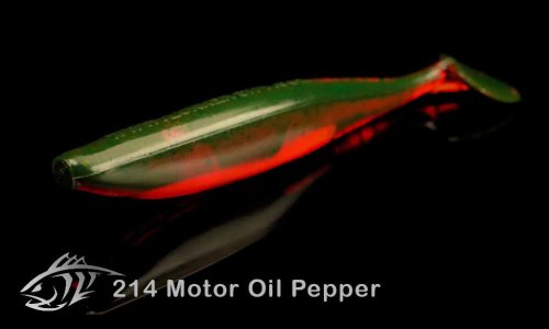 Силиконовая приманка Lunker City 5" SwimFish - 214 Motoroil Pepper Виброхвост 5" SWIMFISH купить