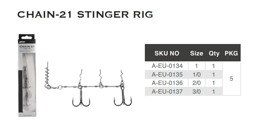 Оснастка стингер BKK Chain-21 Stinger Rig (A-EU-0135) 1/0# (1шт) купить Оснастка стингер BKK Chain-21 Stinger Rig (A-EU-0135) 1/0# (1шт) купить