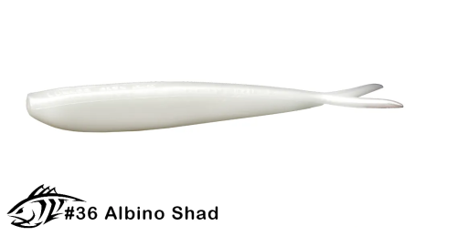 Силиконовая приманка, слаг Lunker City 7" Fin-S Fish - 036 Albino Shad Слаги Fin-S Fish 7" купить