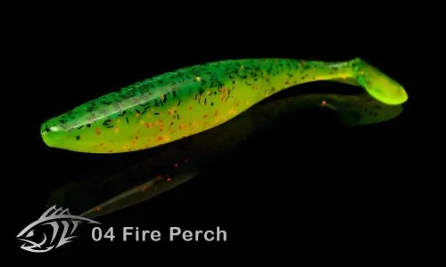 Силиконовая приманка Lunker City 3.75" SwimFish - 04 Fire Perch Виброхвост 3.75" SWIMFISH купить